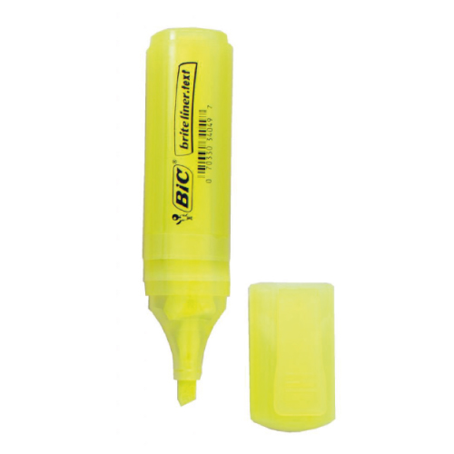 Resaltador Bic Brite-Text Amarillo Tanq – Checks – Tienda en Línea
