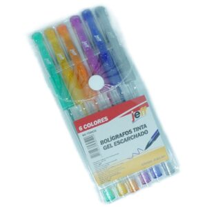 Boligrafos Gel Escarchados X6